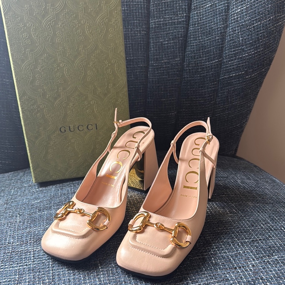 Gucci Women's Nude Leather Heels